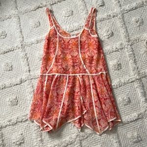 Free People Intimately Pink/Orange Swing Slip Dress